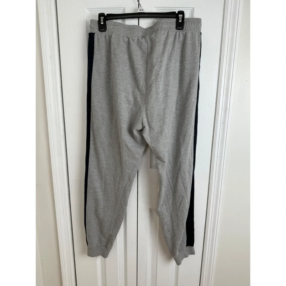 Lacoste Mens Sleepwear Lounge Pants‎ Track Joggers Gray Black Gold Side Stripe L